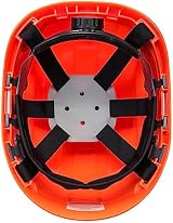 Portwest PS53 Safety Hard Hat Orange 6-Point Harness Unvented ABS Shell view 2