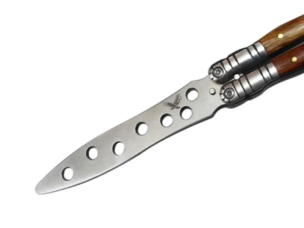 Herramienta cuchillo mariposa cuchillo de entrenamiento Balisong Práctica Trainer (Dull Knife) (madera)