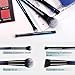 4 pcs Travel Makeup Brush Set - HEDILINA Makeup Brushes Kit, Powder Brush, Foundation Brush, Eyeshadow Brushes, all in a Compact Box (Sapphire Blue)