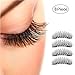 Magnetic Eyelashes 2 Pairs Dual Magnetic False Eyelashes No Glue 3D Reusable Fake Magnet Eyelashes 0.2MM Ultra Thin Handmade Fake lashes for Ultra Soft Natural Look Seconds to Apply (2 Pairs 8 Pieces)