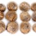 KOMIWOO DIY 12pcs Faux Fur Pom Pom Ball for Knitting Hat DIY Accessories - Tan Color