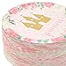BLUE PANDA - 80-Pack Princess Party Supplies, Floral Plates (7 in)