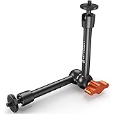 K&F CONCEPT 9.8" Magic Arm, 1/4" Screw Camera Mount Arm 360° Ball Heads for DSLRs, Monitor, Flash, LED Light, Microphone, Camera Cage, Action Camera