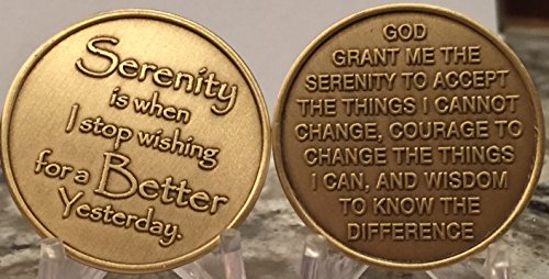 Set of 4 Medallions Chips Footprints Gods Will Came To Believe Serenity Better Yesterday
