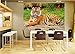 Poster – Majestic Tiger – Picture Decoration Panthera Tigris Jungle Predator Wildcat Wild Big Cat Animal Rainforest Bali India Image Photo Decor Wall Mural (55x39.4in - 140x100cm)