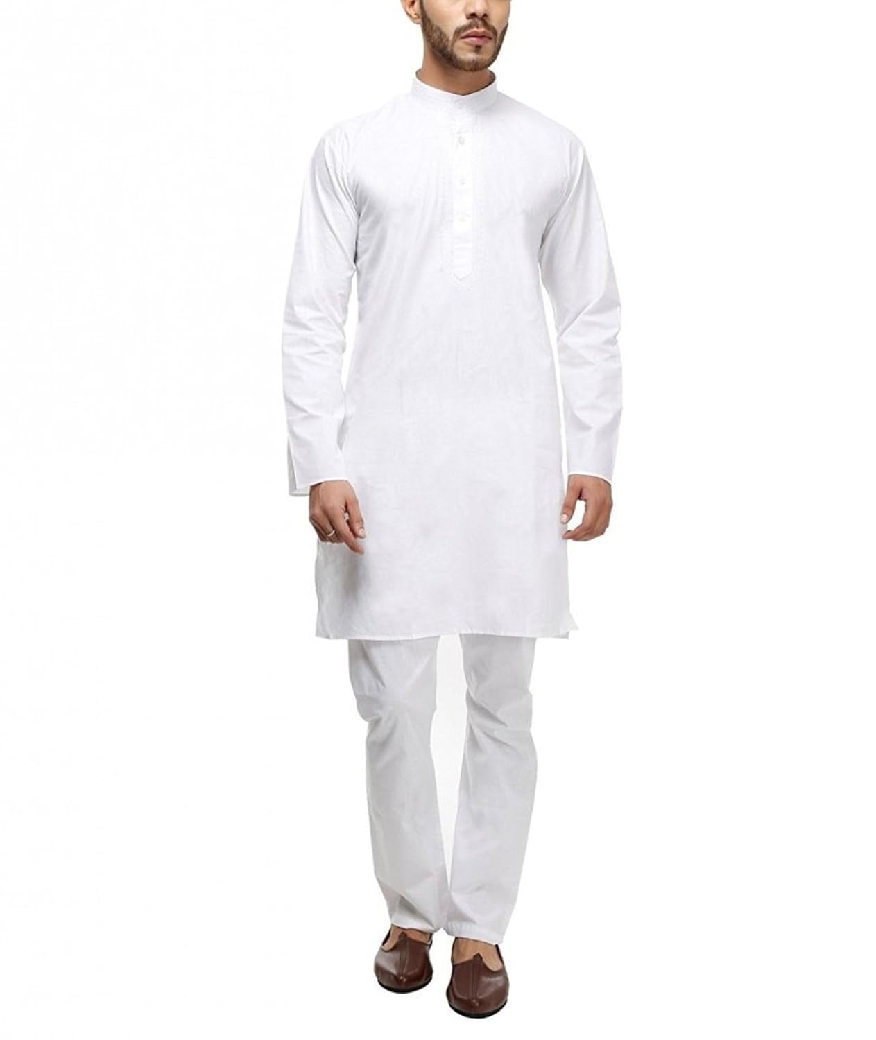 royal kurta mens white 100% cotton kurta pyjama set