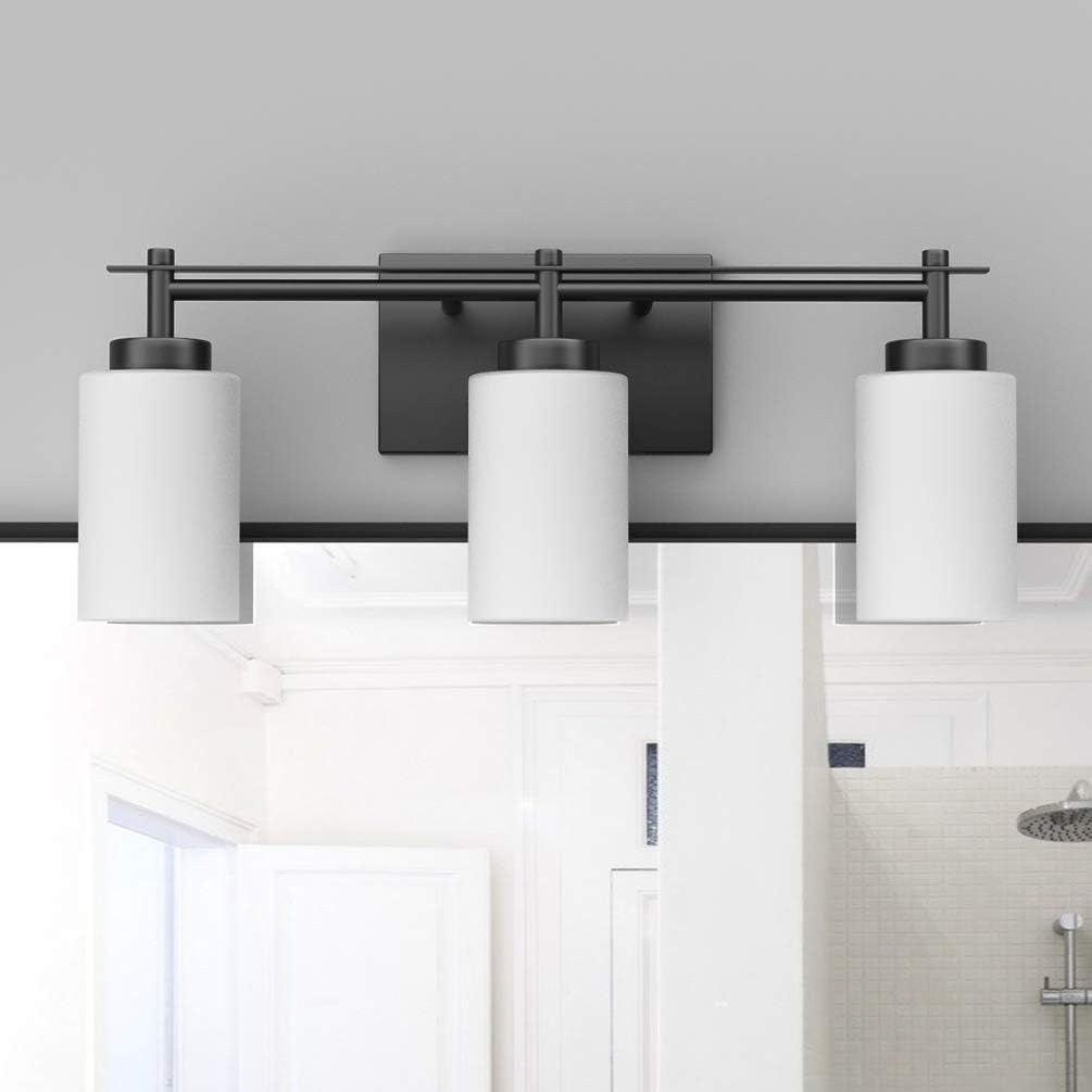 Black Vintage Vanity Light, Aipsun Bathroom Vanity Lighting Fixtures Industrial Vanity Light for Bathroom Black Wall Light Over Mirror(Exclude Bulb): Home Improvement