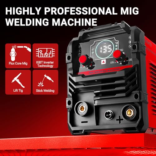DEKOPRO 220 Volt MIG/Lift TIG/Stick 3 in 1 Inversor Welding Machine IGBT Portable Kit with MIG Welding Torch for Owners and DIY Enthusiasts
