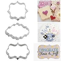 Windspeed Stainless Steel Plaque Frame Pastry Biscuit Cookie Cutter Cake Fondant Pancake Cutters Mold Pack of 3