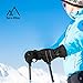 Terra Hiker Men’s Waterproof Gloves, Women’s Winter Warm Ski Gloves 3M Thinsulate Snowmobile Cold Weather Gloves for Adults (Balck, M)