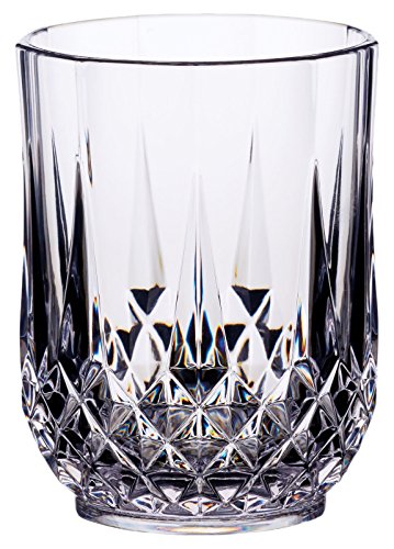 Vaso irrompible de acrilico con capacidad de 400ml y efecto cristal.