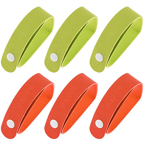 [6 Pack] RAZPY 100% Natural Mosquito Insect Repellent Bracelet Wrist Band with Citronella Gardenia, Safe for Kids & Adult + Additional 6 Pack Repelling Mosquito Patch