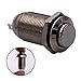 Latching Push Button Switch, URTONE UR129, 1NO ON-Off DC/AC 36V 2A Metal Shell Suitable for 12mm 1/2