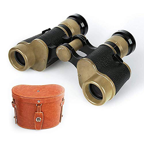 Tsumbay Binoculars, 6X24 HD Military Binoculars Telescope Wide Angle Military Marine Binoculars Scope with Low Light Night Vision, Leather Carry Case, for Hunting, Bird Watching, Traveling Concerts