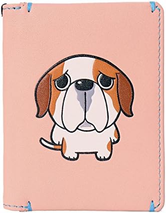 PREMIUMAX Genuine Leather Credit Card Case Card Holder Bifold Wallet with Pull Strap (Pink)