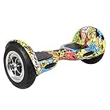 EY 2015 New Arrival 10 inch big tire mini smart self balance scooter two wheel smart self balancing electric drift board scooter Doodle Yellow