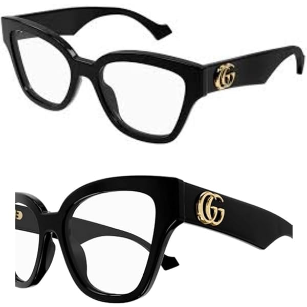 Amazon.com: Gucci GG1846O Squared Cat-Eye Shape GG Interlocking