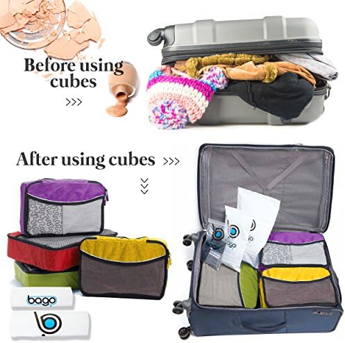 Bago Packing Cubes for Travel - Luggage & Suitcase Organizer - Cube Set 3 Bago Packing Cubes for Travel - Luggage & Suitcase Organizer - Cube Set