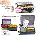 bago 7 Pcs Packing Cubes for Travel - 4 Travel Packing Cubes for Suitcases with 3 ZipLock Bags - Luggage Organizer Bags to Get Maximum Storage, Save Time & Effort to Pack (Green Red PurpleYellow)
