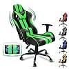 FERGHANA Video Gaming Chair, Massage Gaming Chair, E-Sports Game Chair with Height and Reliner Adjustment,Headrest and…