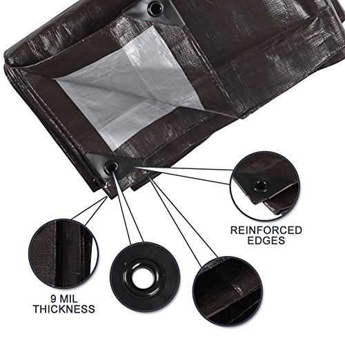 ChaoJin Outdoor Tarp Heavy Duty 9 Mil Camping Car Pool Shade Waterproof