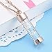 Oinsi Eternity Memory Hourglass Urn Necklace Cremation Jewelry Pendants For Women Men +Gift Box+Fill Kits (Rose gold)