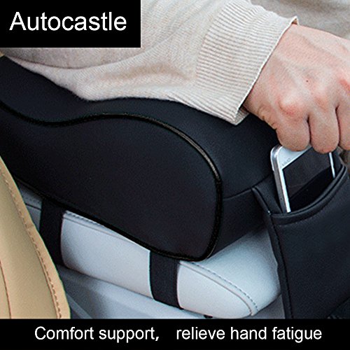 Autocastle Memory Form Car Armrest Cushions Armrest Center Consoles Head Neck Rest Pillow Pad for Car Motor Auto Vehicle,Armrest Pillow Pad Cushion with Extra Side Pockets