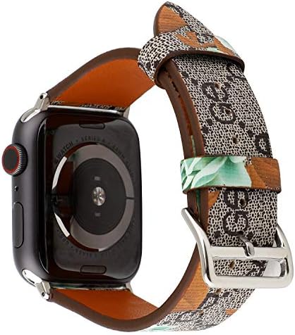 MeShow TCSHOW 38mm 40mm Tartan Plaid Style Replacement Strap Wrist Band with Metal Adapter Compatible for Apple Watch Series 4 3 2 1(Not fit for iWatch 42mm/44mm)