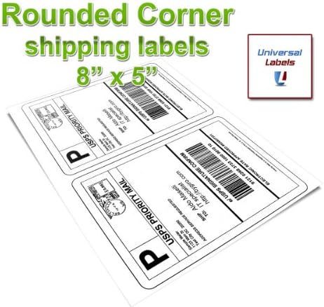 200 Rounded Corner Shipping Labels - Matte White - Super Sticker - 100 Sheets - Perfect for Shipping Online Labels