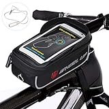 Waterfly Bike Bag Frame Bike Bag with Waterproof Touch Screen Bicycle Handbar Front Phone Holder for iPhone 7 Plus 8Plus 6 Plus/Samsung Galaxy s7 Note 7 Cellphone