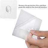 12x Reusable Nano Wall Hooks Adhesive Towel Hooks for Kitchen Bathroom Bedroom view 3