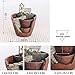 Tiny Creative Plants Pot LETOOR Flower Plants Succulent DIY Container Decorated with Mini Hanging Fairy Garden and Sweet House for Holiday Decoration and Gift