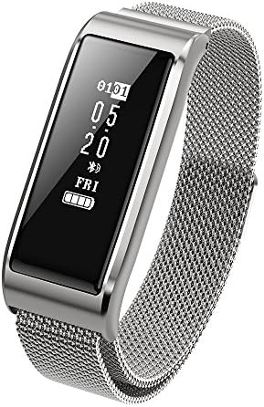 WitMoving Fitness Tracker Watch Milanese Loop Stainless Steel Bands Rose Gold Heart Rate Monitor With Unique Magnet Lock Waterproof Womens Fitness Tracker With Activity Tracker &amp; Sport Pedometer