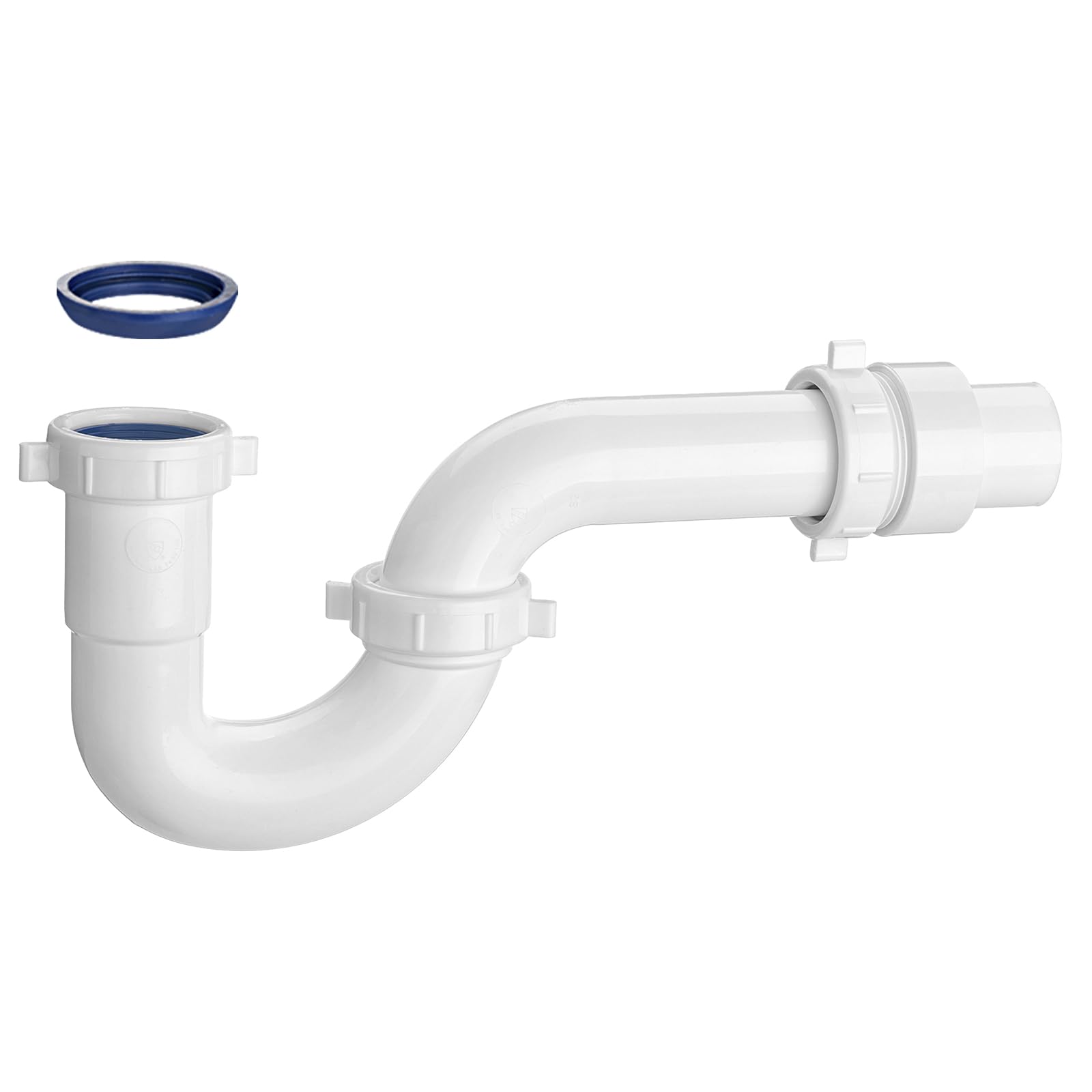 Photo 1 of (1 Pack-White) eflyefly 1-1/2 inch P Trap Kitchen Bathroom Sink Drain Kit