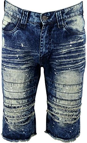 Mad Blue - Men's Denim Rips Shorts