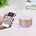 Portable Bluetooth speaker, UNITEK Aluminum Wireless Bluetooth Speaker with Built-in Micro SD/TF card slot, Gold