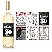 6 30th Birthday Wine Bottle Labels or Stickers Present, 1991 Dirty Thirsty Flirty Thirty Bday Gifts For Women, Cheers to 30 Years, Funny Pink Black Gold Party Decor Supplies For Wife, Girl Mom Friend