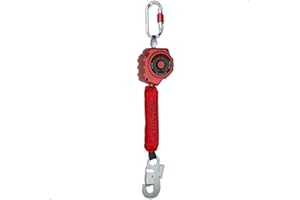 6FT Web Self Retracting Lifeline, Swivel Top Self Retractable Safety Lanyard, RTOVZON No Tangle Lightweight Housing SRL, Fall Arrest Protection PPE Gear, OSHA/ANSI Compliant