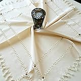 Secret Sea Collection Handmade Cotton Small Tablecloth Decorated with Wooden Beads (36