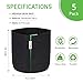 VIVOSUN 5-Pack 1 Gallon Grow Bags, Fabric Pots with Self-adhesion Sides for Transplantingthumb 1