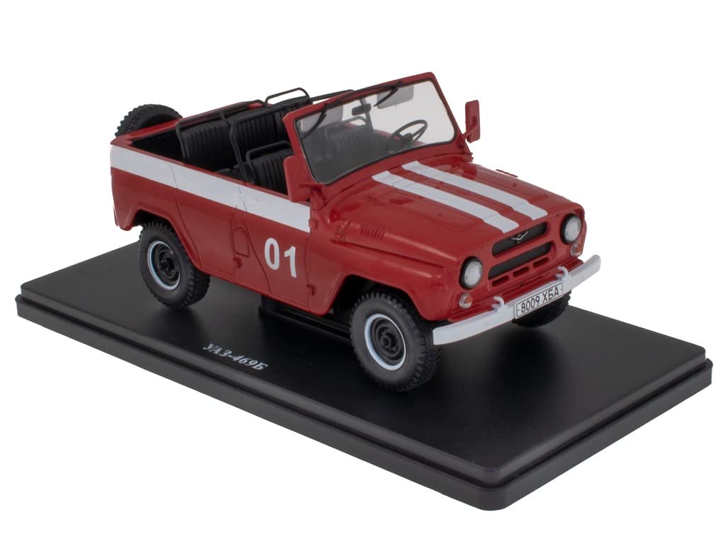OPO 10 - Car 1/24 compatible with UAZ 469B in Fire Department livery - 1972 - ELC64