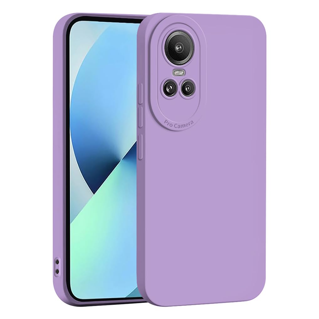 SEAHAI Case for OPPO Reno 10 5G / OPPO Reno 10 Pro 5G, Ultra Thin Premium Soft Silicone Phone Cover with Thickened Camera Protection Design, Shockproof TPU Bumper Fashion Case Cover - Purple