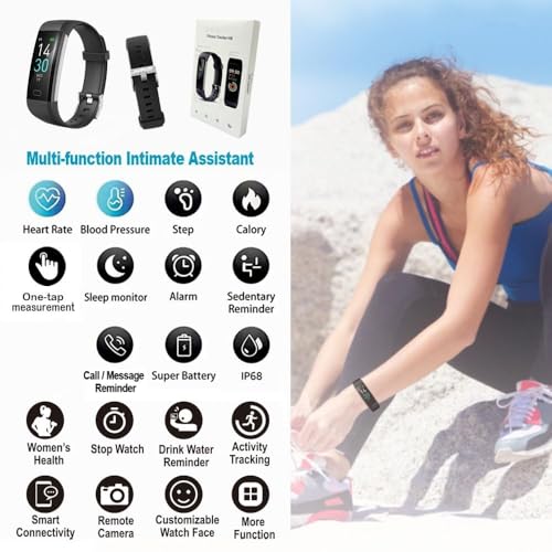 LBOYLOVE® Fitness Tracker, IP68 Waterproof Fitness Wristband, Smart Band with Heart Rate Monitor/Step Counter/Alarm/Timer/Calories/Sleep Monitor for Men and Women