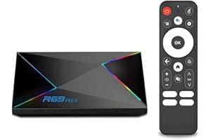 Sidiwen Android TV Box, Android 14.0 TV Box 2025 2GB RAM 16GB ROM Android 14 TV Box 1000M WIFI6 Ethernet R69 Plus 4K 8K HDR10 H728 Octa-core 3D TV Box Support 2.4G 5.8G Dual WiFi BT5.0 USB 2.0 USB 3.0