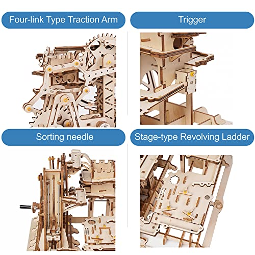 Rowood 3D Wooden Marble Run Puzzle Craft Toy, Gift for Adults & Teen