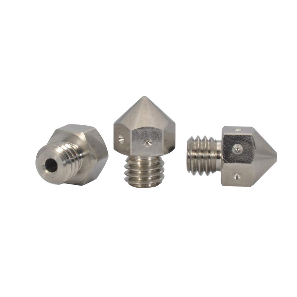 3pcs High Precision Stainless Steel MK8 Nozzle 0.4mm for 1.75mm Creality CR-10 Ender-3 Ender 4 Ender-5, CraftBot, Prusa i3 3D Printer (3x0.4mm)
