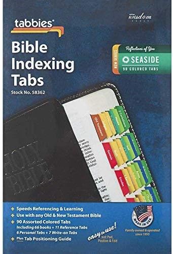 Seaside Multicolored Adhesive Old and New Testament Paper Bible Indexing Tabs