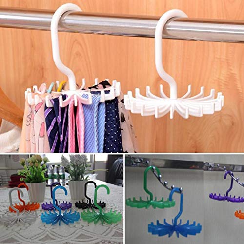 Rotating 20 Hooks Belt Scarves Men Neck Tie Holder Rack Hanger Organizer