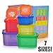 SMART PORTIONS Containers Kit For Weight Loss, LEAK & BPA Free, Easy Storage, 7 PCS Multi Colored in Giftbox + FREE SHAKER LEAK FREE BONUS , GUIDE FOR 21 DAYS, E-BOOK Guide For Loss weight