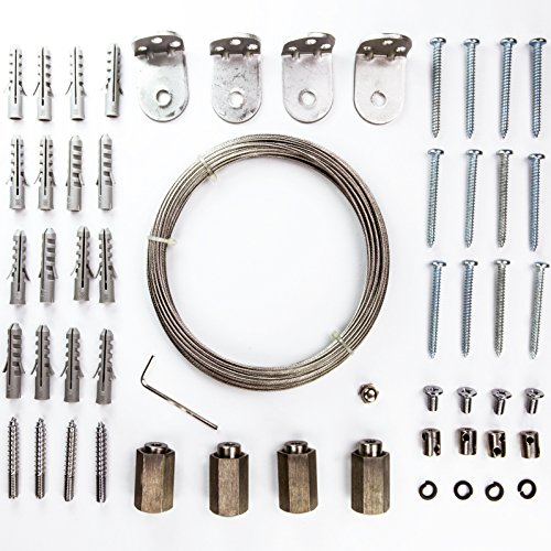 Windhager Montageset InoxLine aus Edelstahl für Sonnensegel, Seilspannmarkiesen Zubehör, Montageset für Sonnenschutz… – Bild 3